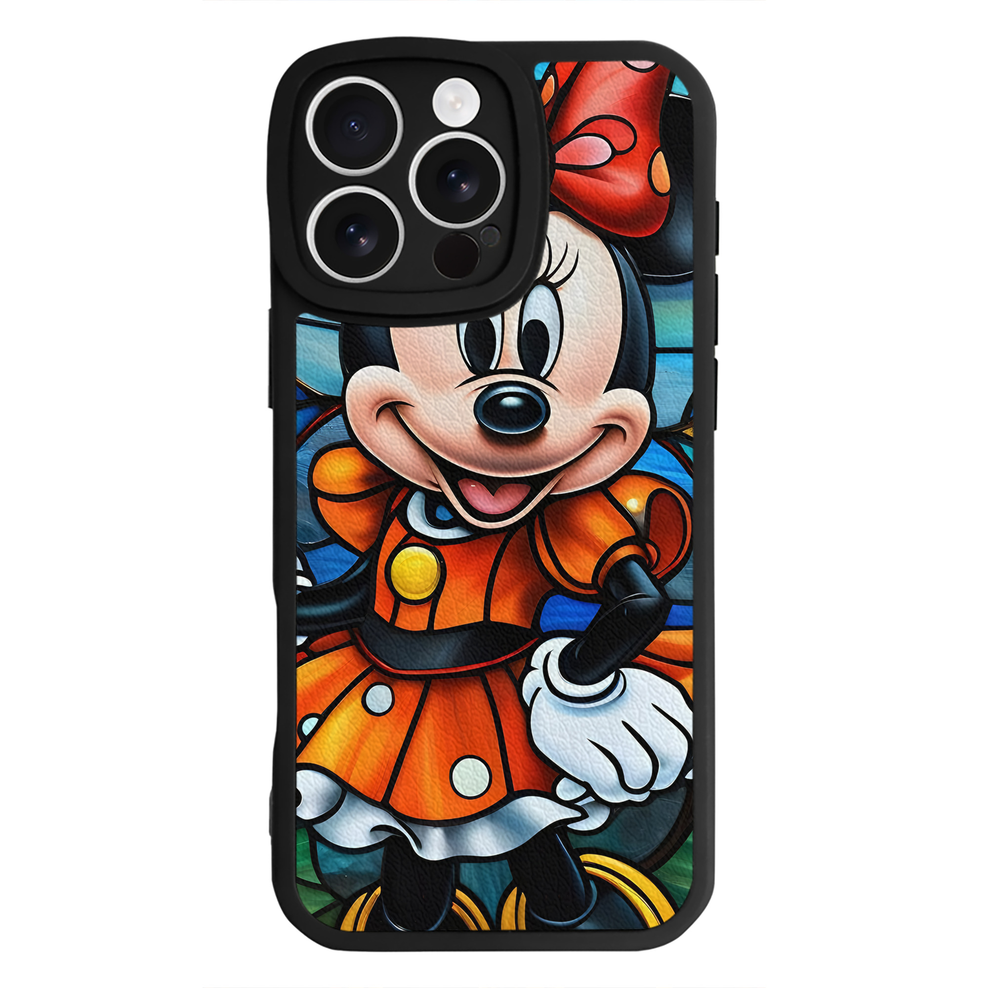 （画像用） ミッキーマウス Mickey Mouse 【iPhone 16シリーズ対応】シリコンスマホケース（レザー調） 材質：シリコン